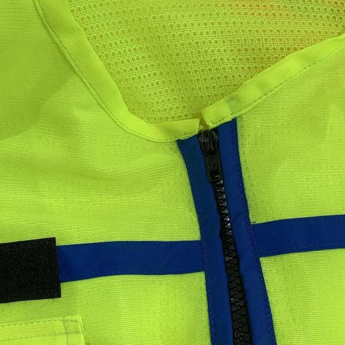 . Safety Vest Rompi Kerja Tebal - Hijau Biru
