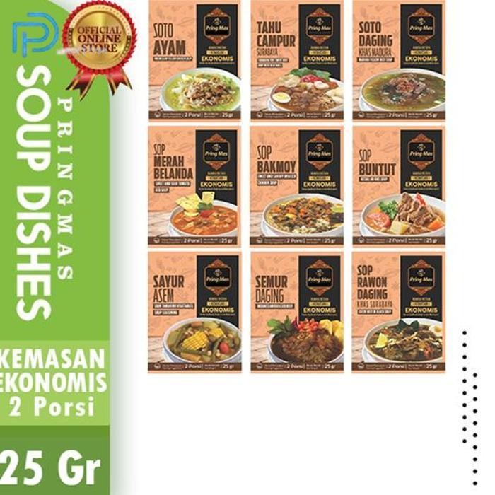 

BARU KTMSTORE BUMBU MAKANAN INSTANT PRINGMAS 25GR RAWON SOTO SOP MERAH SOP BUNTUT BAKMOY AYAM SAYUR ASAM