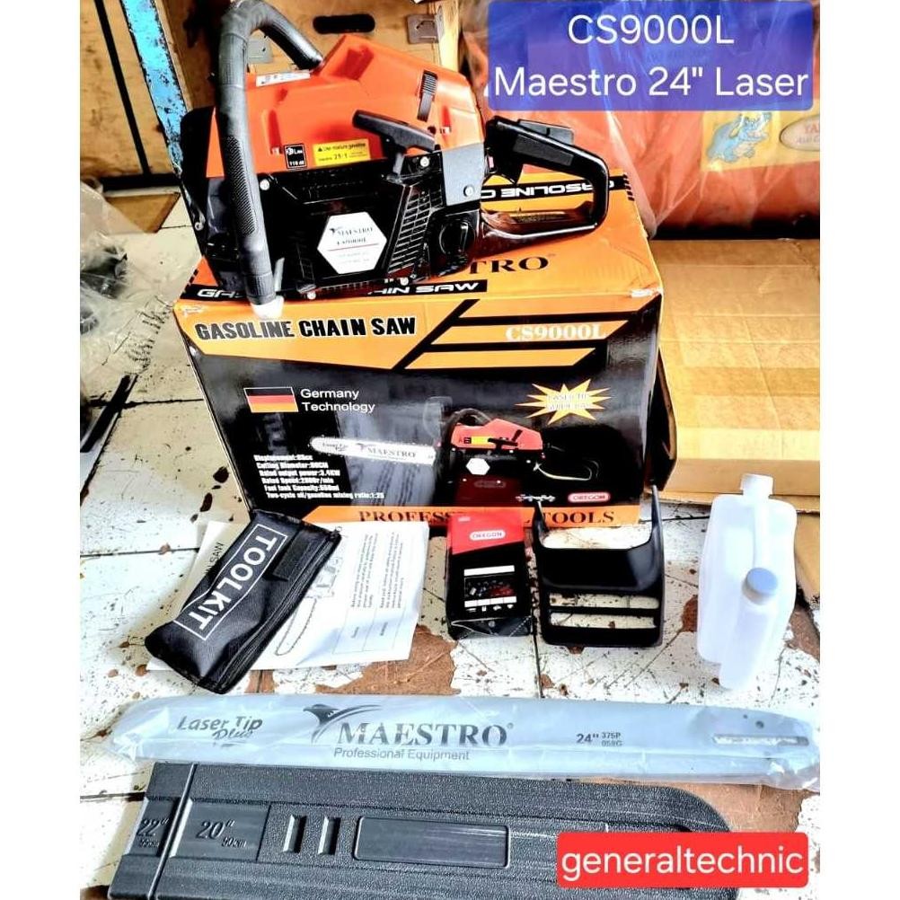 TERMURAH Chainsaw Maestro 9000L Bar Laser 24" CS9000L Maestro Mesin Gergaji Maestro CS9000L Maestro 