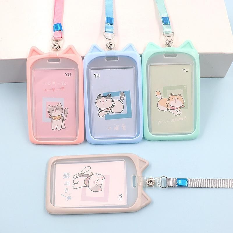 

Zbh Name Tag Lanyard Gantungan Kartu Motif Kucing Kelinci Akses Mrt Busway E-Money Flazz Brizi Bentuk Karakter Hewan Warna Pastel Lanyart Card Holder Id Card