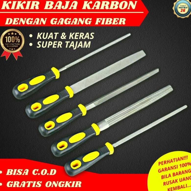 NEW Kikir Besi Baja Besar 8" Inchi Kikir Gepeng Bulat Petak Setengah Bulat Belah Rotan Untuk Kikir H