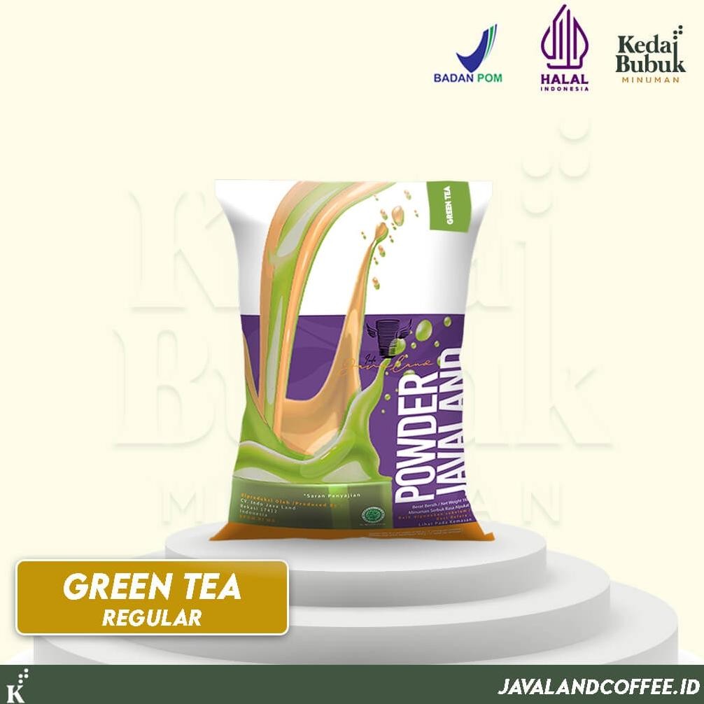 

Javaland Bubuk Minuman Rasa Green Tea / Matcha 1Kg - Regular Plain | Bubble Powder Drink Boba