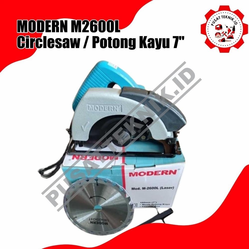TERLARIS Modern M2600L Mesin Gergaji Potong Kayu Circular Saw 7'' Modern M 2600 L Siap kirim