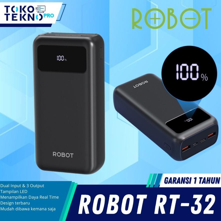 ROBOT RT32 / RT-32 Powerbank 30000mAh Quick Charging Powerbank