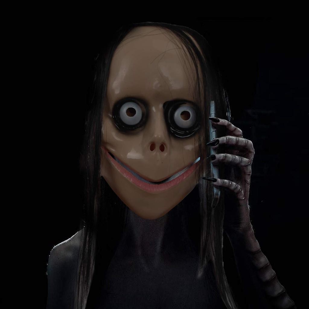 Topeng Momo/Topeng Hantu Halloween Seram Rumah Hantu Prank Cosplay Mask
