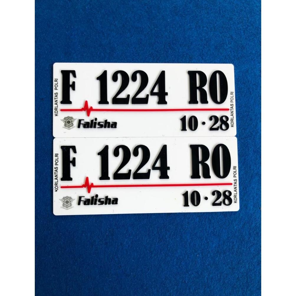 Plat Nomor Akrilik Motor Variasi Huruf Timbul