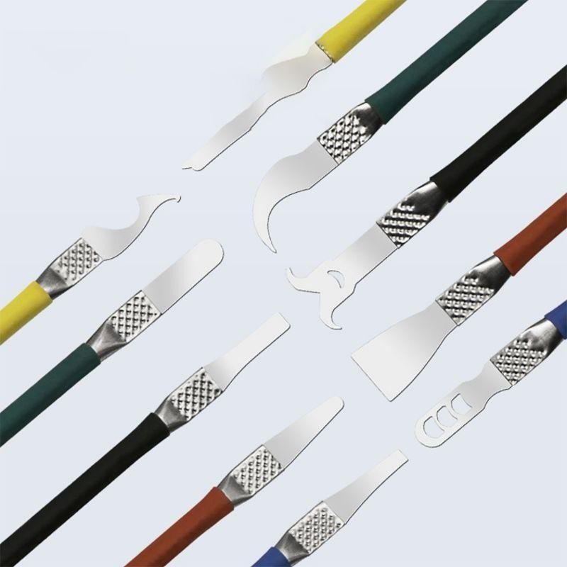 Cpu Glue Removal Crowbar Set Pisau Service Cpu Emmc 5 In 1 Pisau Congkel Cpu Ic Pisau Cpu Tool Openi