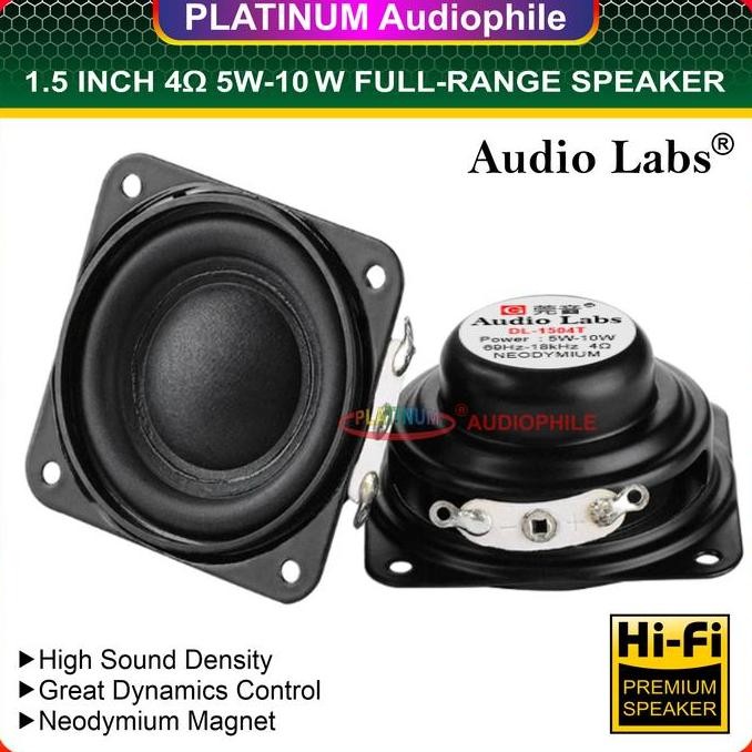 Speaker Full range 1.5 Inch 4 ohm 5W-10W Hifi speker fullrange 1.5" AUDIO LABS DL-1504T