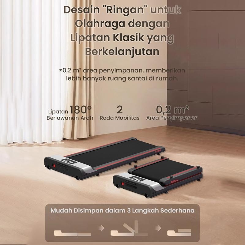 Cod2In1 Foldable Gym Fitness Treadmill/ Smart Treadmill With Handle /Alat Fitness Olahraga Indoor Sp