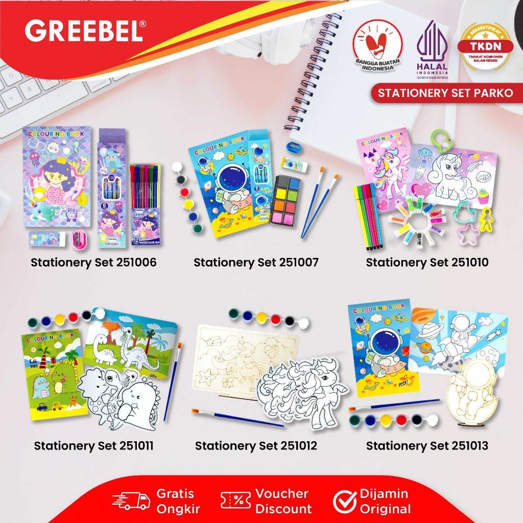 

PARKO Paket Hemat Lengkap Melukis / Painting Kit Anak Tk Sd Sekolah / Hadiah Hampers Ulang Tahun