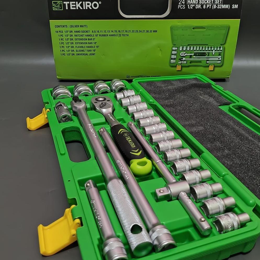 TERLARIS Kunci Tok Tekiro 24Pcs 8-32 6Pt Box Plastik - Hand Socket Set Tekiro ( Ready Cod ) Kunci 1S