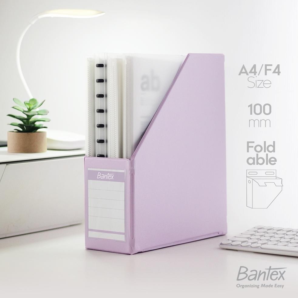 

READY STOK Bantex Box File / Magazine File A4 F4 Folio 100 mm Light Lilac Siap kirim
