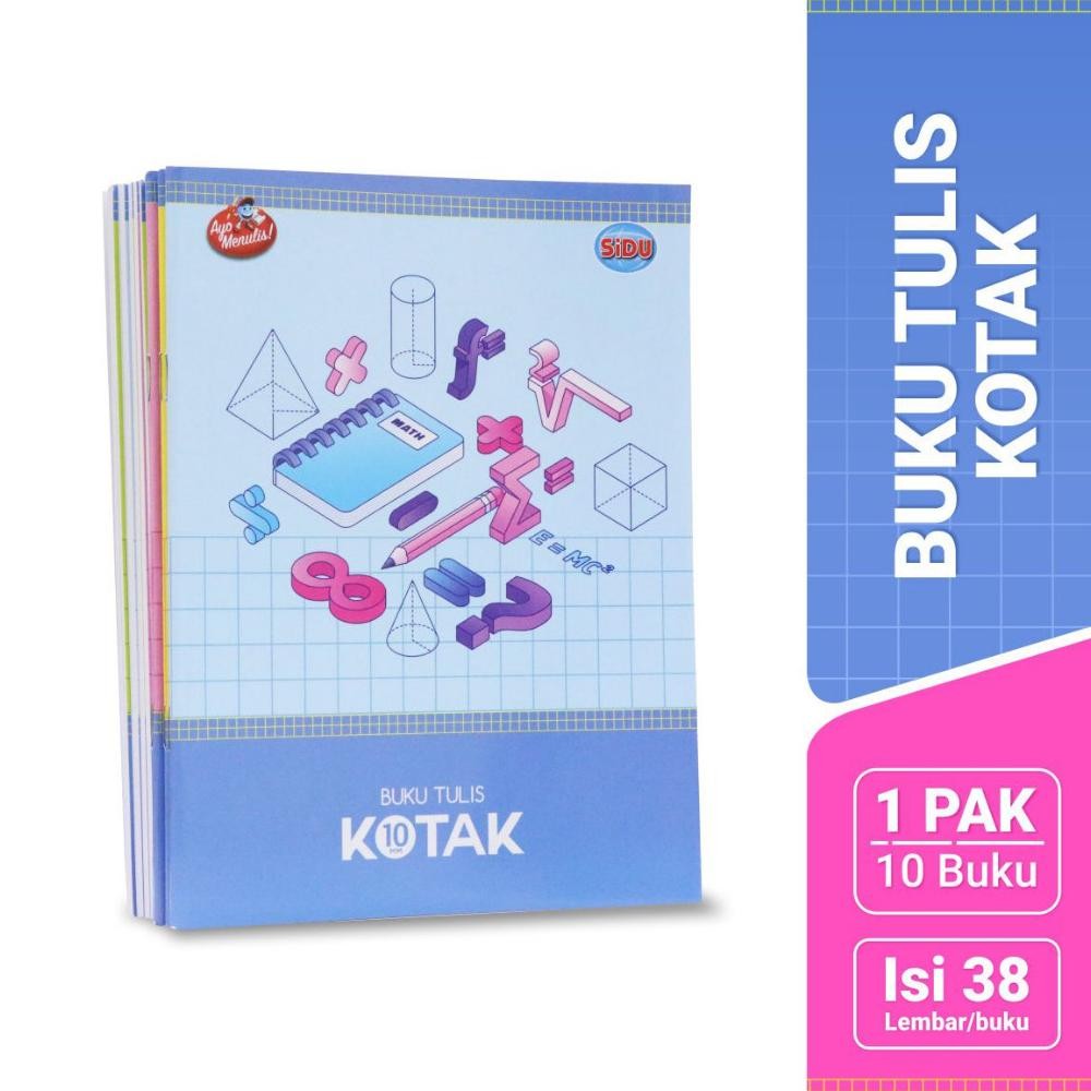 

READY STOCK [Pelangi Stationery] SIDU Buku Tulis Kotak 38 Lembar - SQ 10