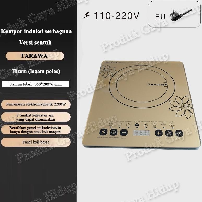 2200W Kompor induksi kompor induksi rumah tangga multi-fungsi Kompor Induksi Listrik Layar Sentuh Di