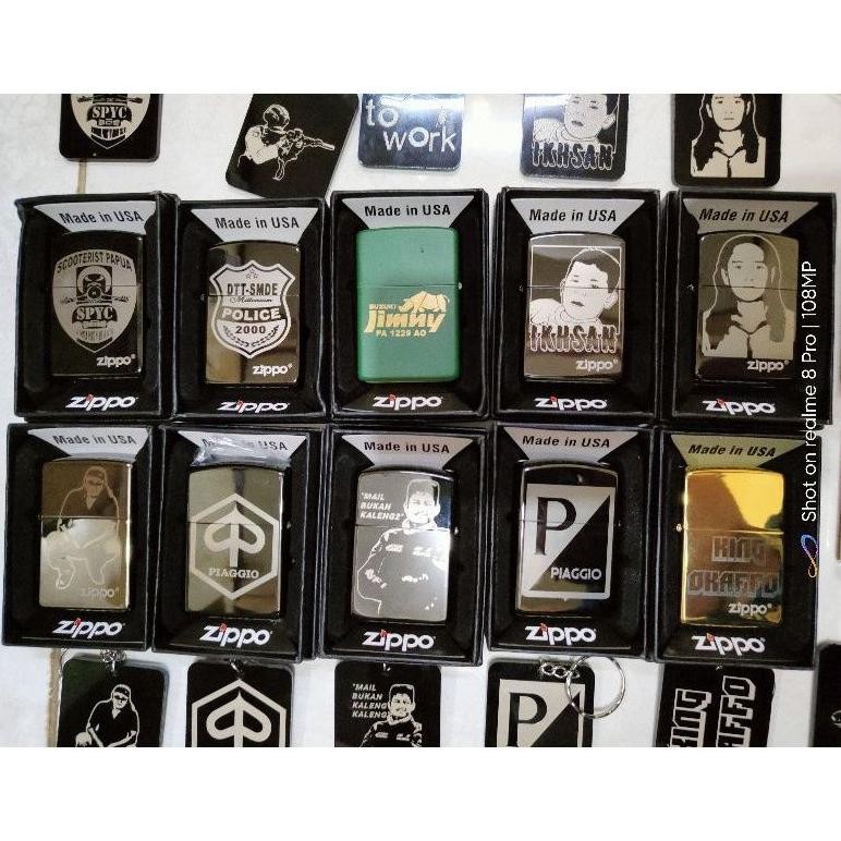 KOREK ZIPPO GRADE ORI / CUSTOM KOREK ZIPPO GAMBAR SENDIRI / KOREK ZIPPO CUSTOM