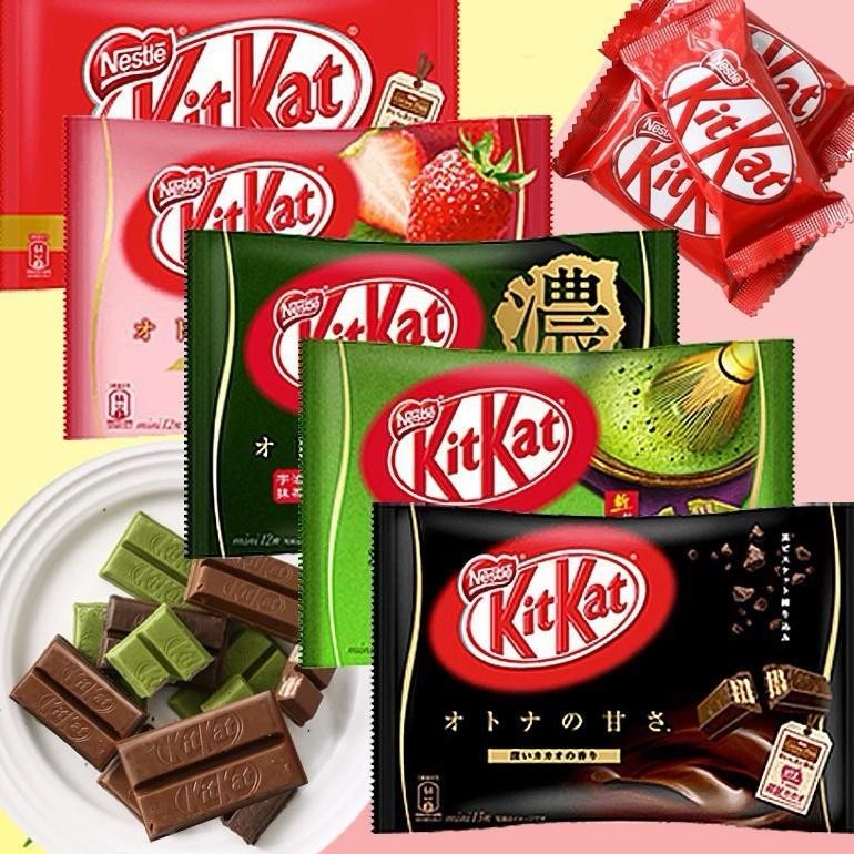 

Nestle Kitkat Chocolate Wafer Jepang Kitkat Matcha Kitkat Starwbery Kitkat Milktea (Baru)