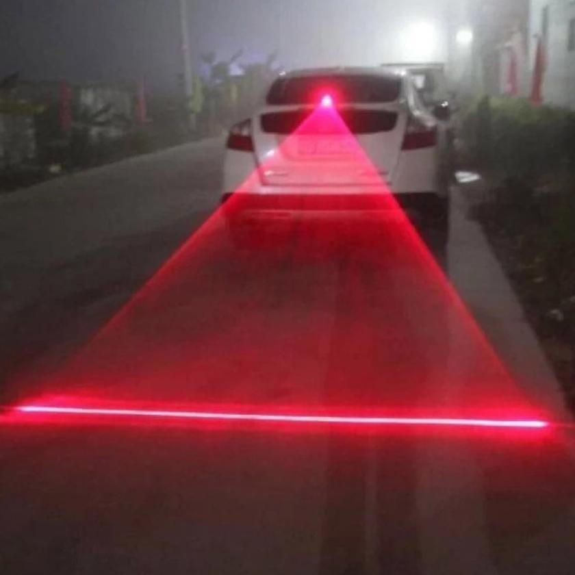 Premium Laser Fog Lamp Lampu Kabut Belakang Mobil Lampu Rem Motor Anti Tabrakan Car Laser Fog Light 