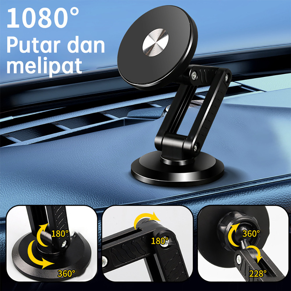 Holder Mobil 360° Bisa Diputar & Dilipat HP Magnetic Anti Jatuh Holder