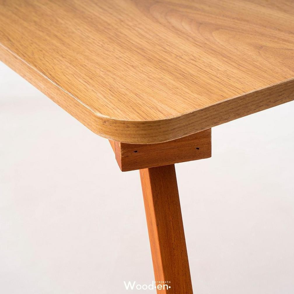 Wooden Projects Meja Lipat Persegi Panjang Laptop Lesehan Portable Makan Tamu Belajar Multifungsi Mi