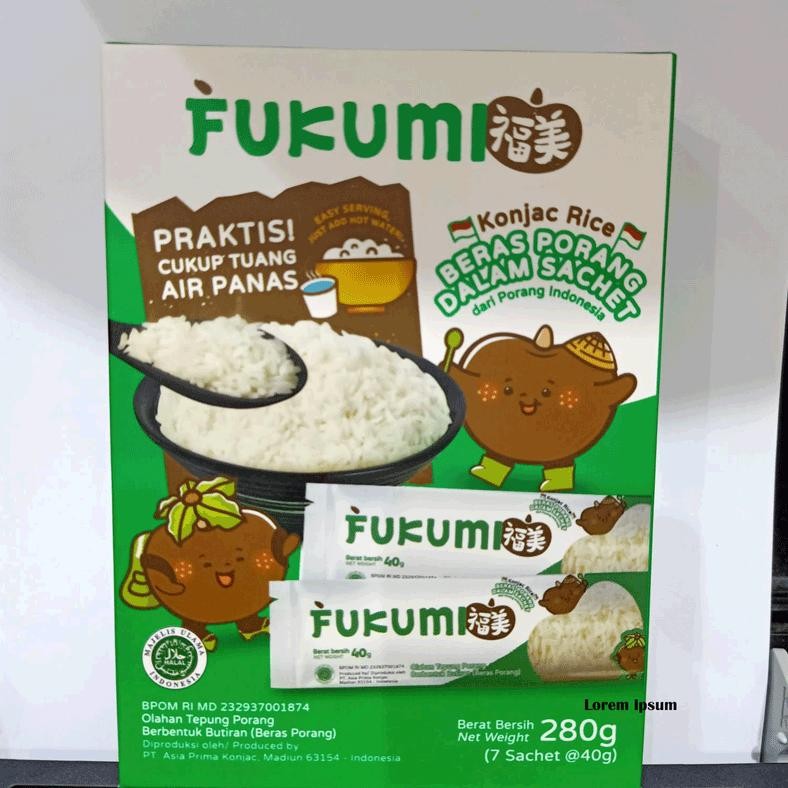 

Fukumi Beras Porang Box Sachet (7x 40 Gram)