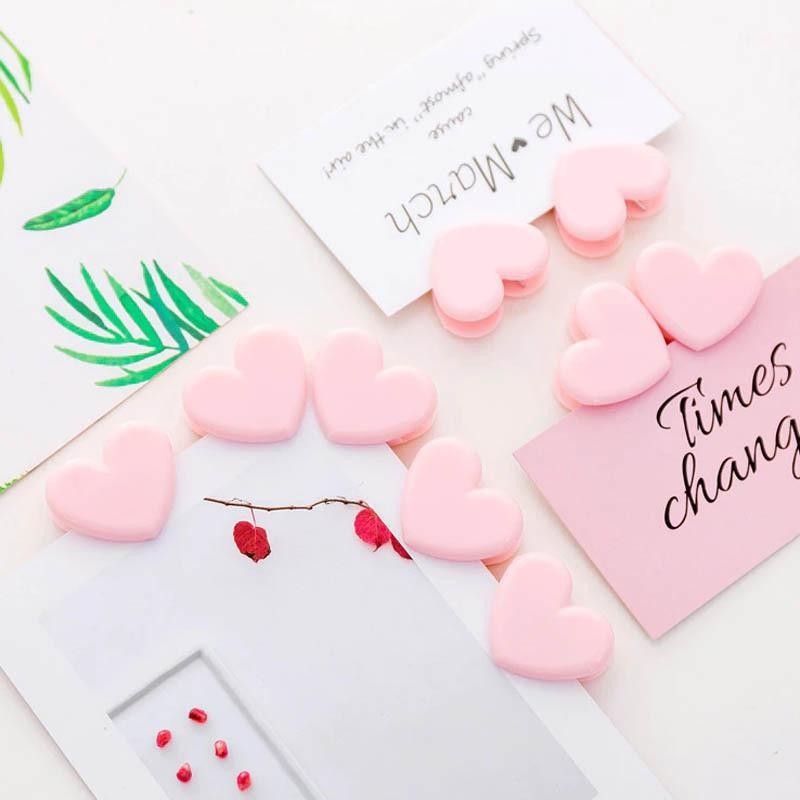 

Penjepit Kertas Motif Hati Pink Mini Paper Clip Klip Decorative Heart Photo Clip Cute Aesthetic