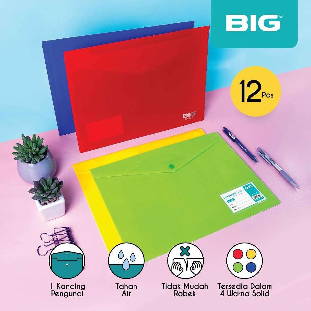 

READY STOK 12 Pcs BIG Map Kancing 1 Pastel Name Tag/ Map Dokumen Kancing 1 Pastel F4 Horisontal Name Tag MF-8811 Siap kirim
