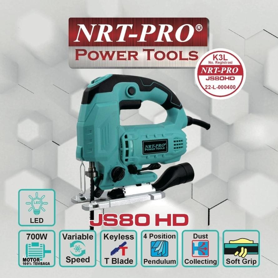 Jigsaw Nrt Variable Speed Gergaji Triplek Nrt-Pro JS80 HD / Jig Saw