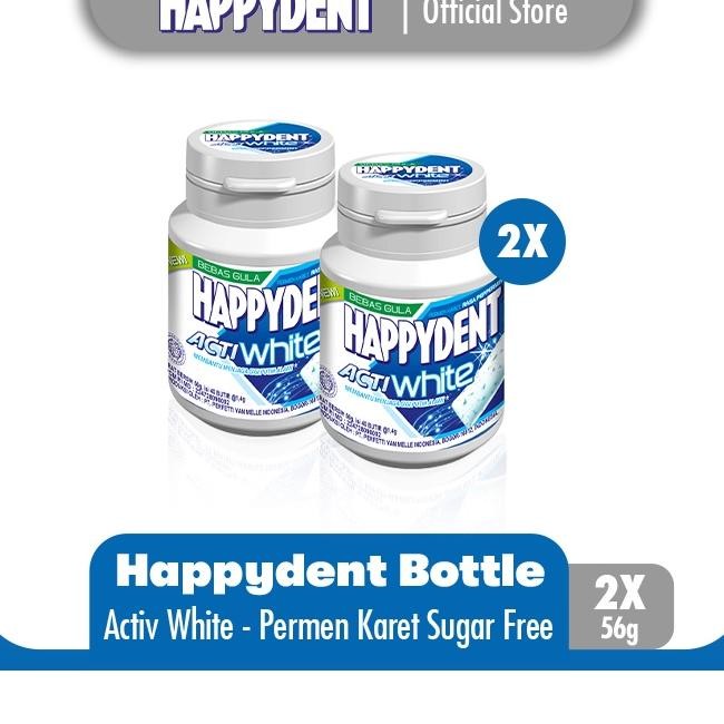 

Happydent Acti White Ugar Free Bottle 56G Beba Gula 2 Bottle