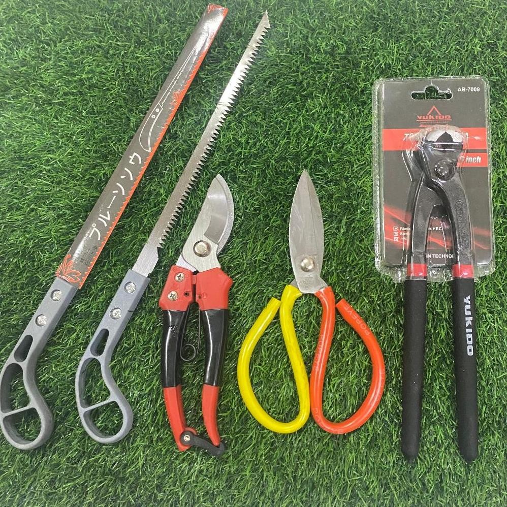 4 in 1 - paket alat bonsai  paket hemat set alat bonsai gergaji bonsai gunting bonsai