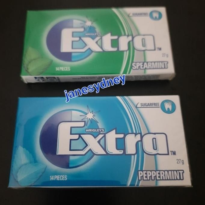 

Wrley Etra Pepper Pear Bubble Gum Ugar Free 14 Piece Ugarfree