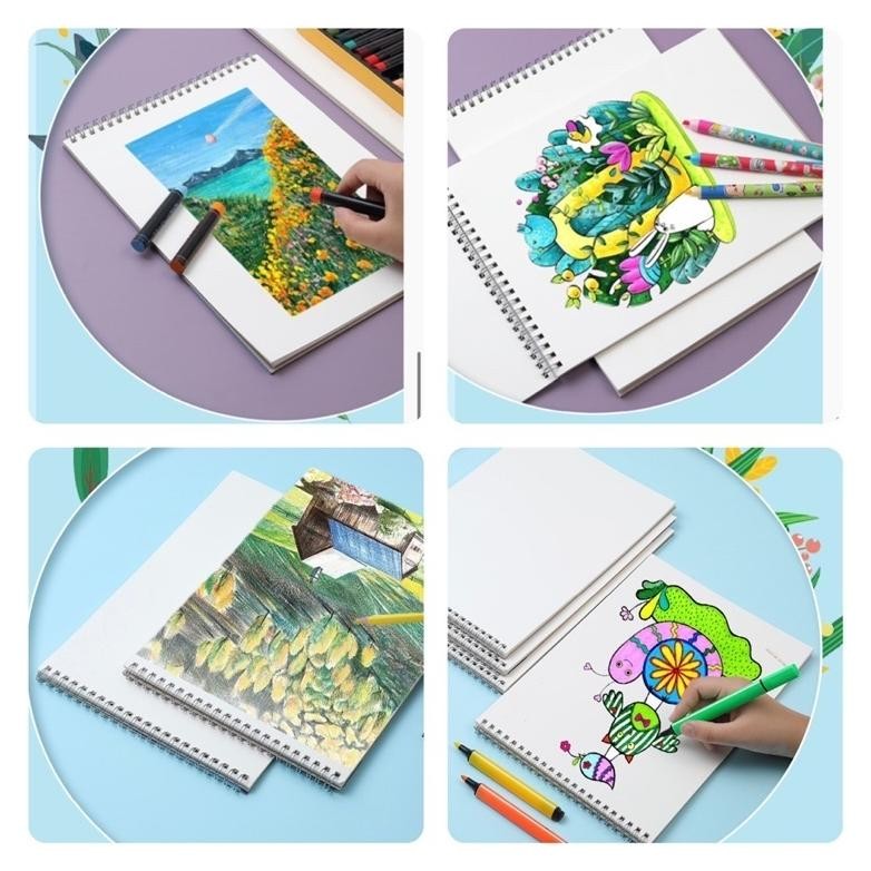 

New Drawing Book / Buku Gambar Ring A4 Karakter Buku Gambar Anak Sketchbook A4 Drawing Book Astronot Jilid Spiral Kertas Tebal 30 Lembar