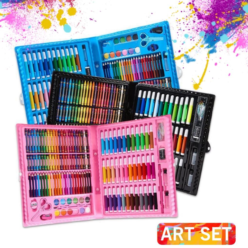 

Kenyamanan Crayon Set Peralatan Gambar Lukis Pensil Warna/ Art Set Isi 150 Pcs