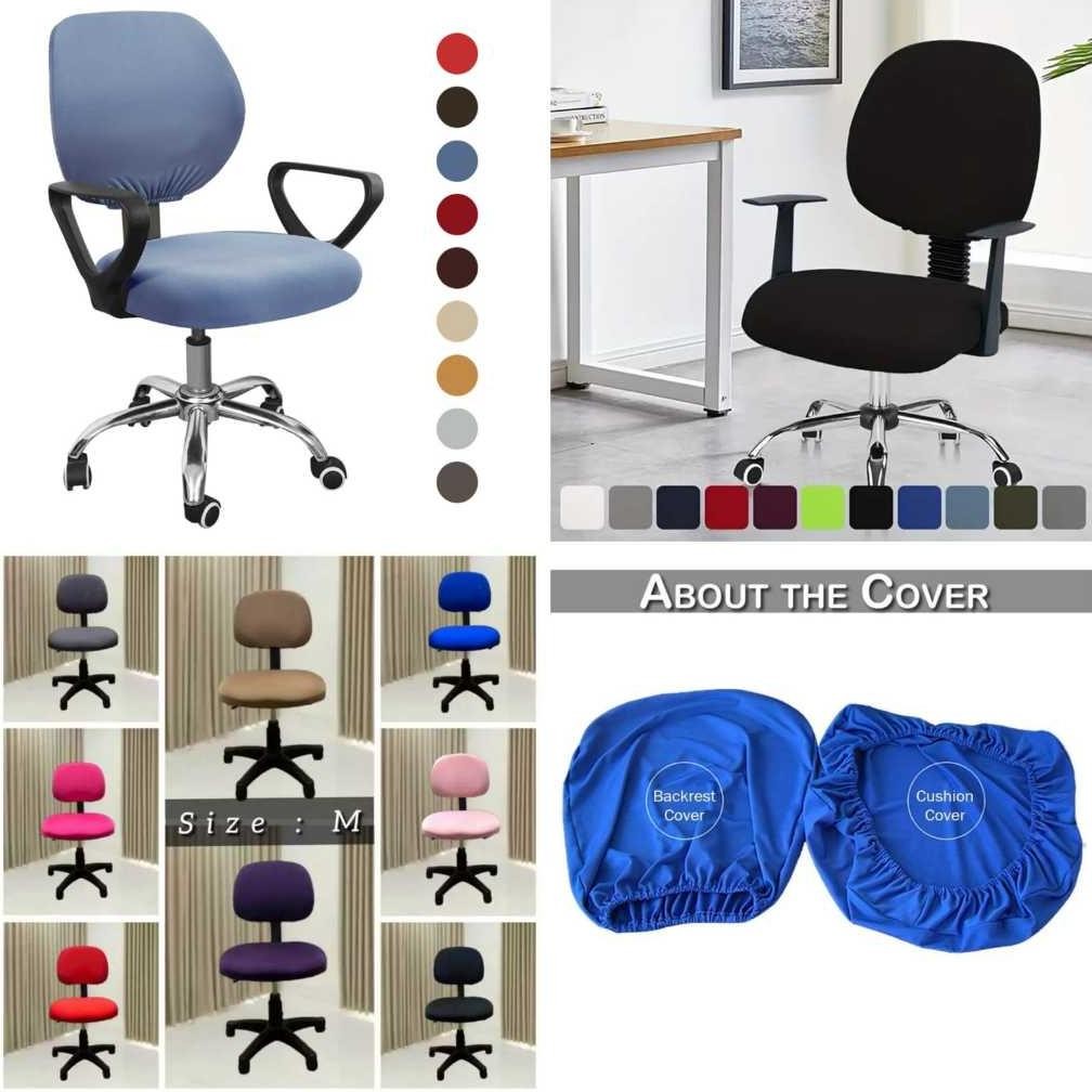 

TERLARIS Sarung Pelindung Kursi Kantor Putar Size: M / Polyester Spandex Office Chair Cover Elastis Siap kirim