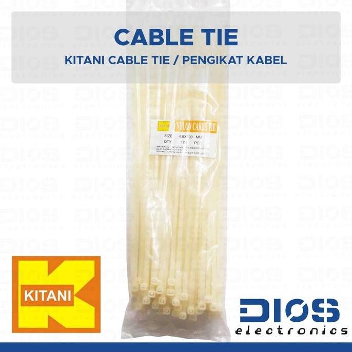 

HOT PROMO Nylon Cable Tie 4.8 x 300 mm Putih KITANI (100pcs)