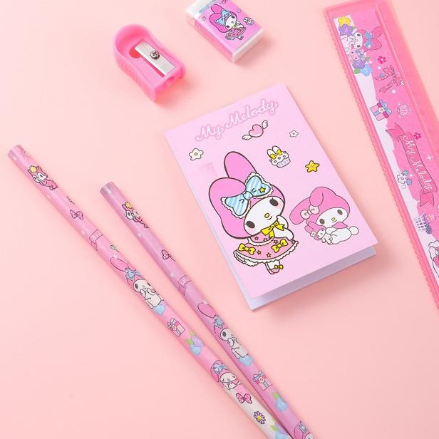 

Paket Set Alat Tulis Isi Tempat Pensil 7 In 1 , Buku Catatan Mini, Pensil, Rautan, Penghapus Dan Penggaris