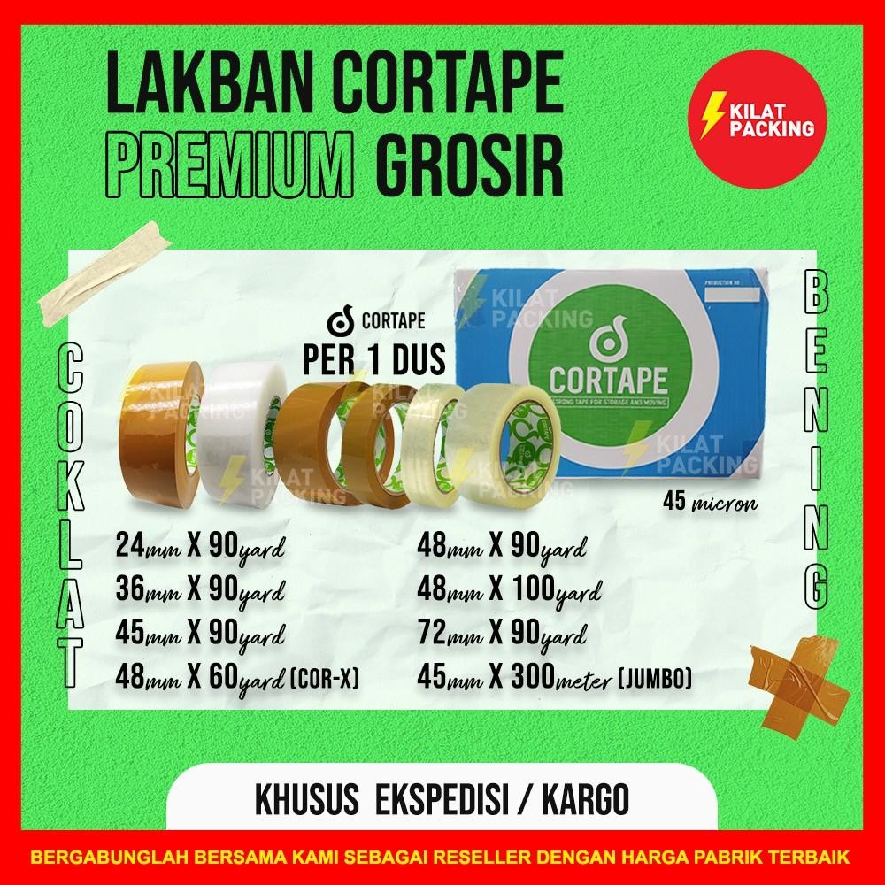 

Lakban / Selotip / Isolasi Cortape Grosir Termurah Harga Ekonomis Per Dus