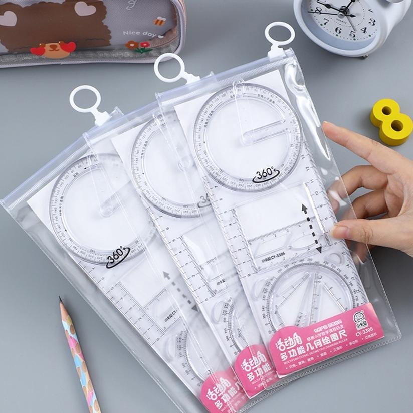 

Berkualitas Penggaris Geometri Multifungsi Busur Derajat / Rotary Geometric Drawing Ruler Penggaris Multifungsi Geometri Bisa Diputar Hadiah Kreatif Drawing Ruler Alat Tulis Sekolah Kantor Perlengkapan Belajar Alat Ukur Multifunctional Drawing Ruler
