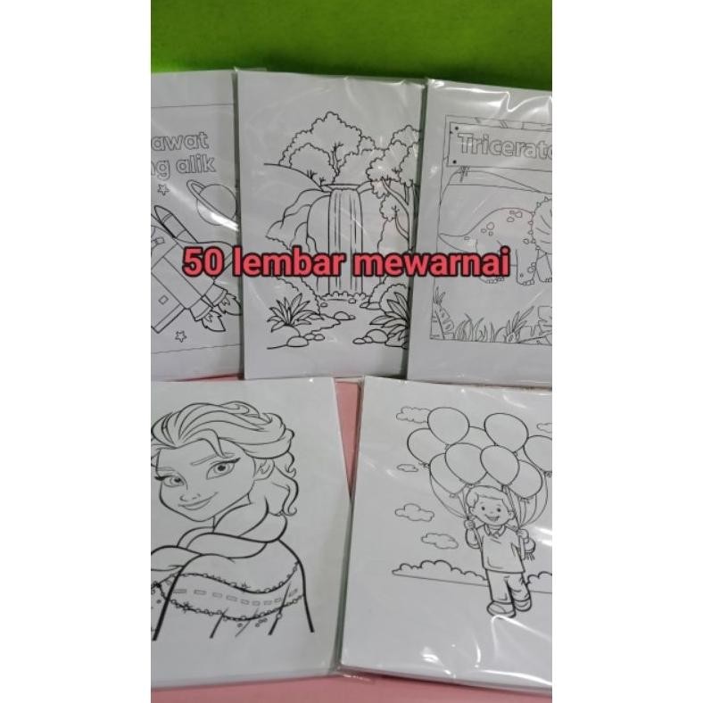 

Praktis 50 Lembar Mewarnai Plus Pensil Warna/Crayon/Spidol