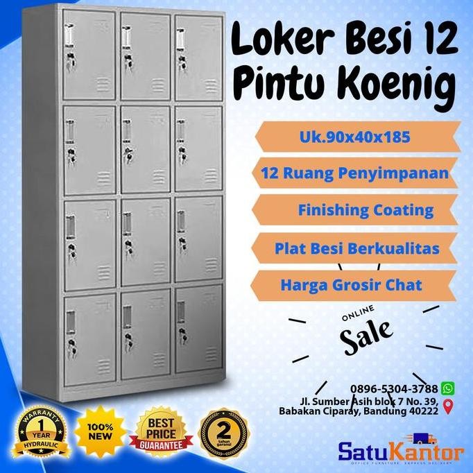 

HOT PROMO Loker Besi 12 Pintu Koenig / Locker 12 Pintu / KGLC12