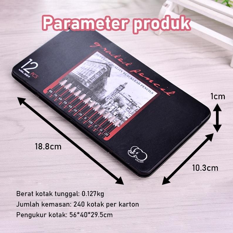 

Simplicity 12 Pcs Pensil Gambar Sketsa Set Lengkap 2H H F B Hb 2B 3B 4B 5B 6B 7B 8B Charcoal Pensil Set