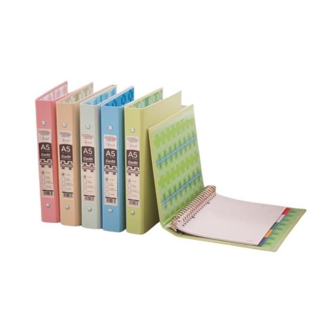 

TERMURAH Bantex A5 Multiring Binder Batik Series Pastel 20 Ring #1334