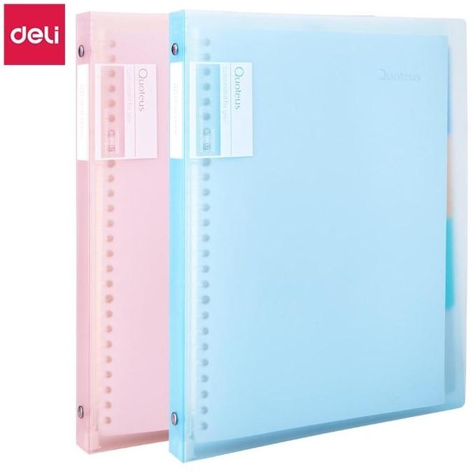 

BRG BARU BINDER NOTE RING PLASTIK LOOSE LEAF B5 26 LUBANG DELI HB560 TRANSPARAN