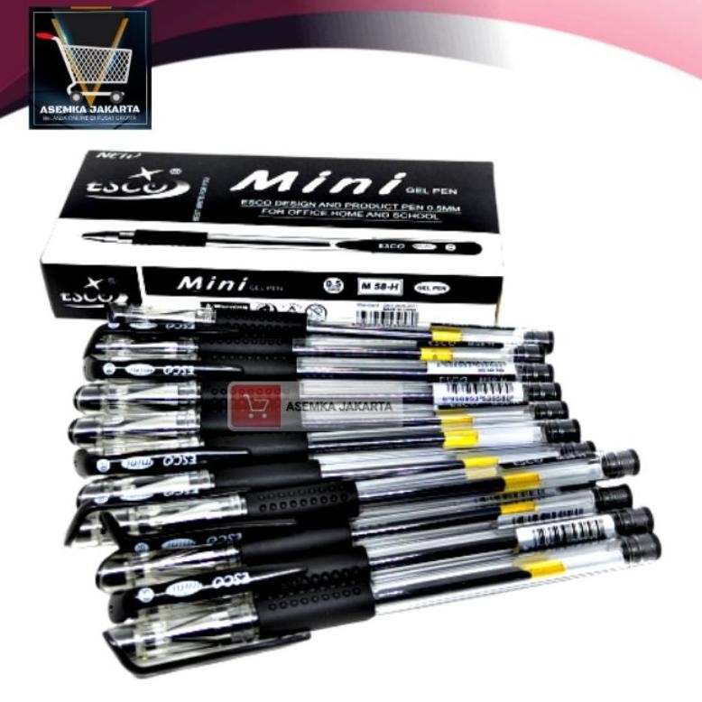 

Efektif [Aj] Bolpen Pulpen Mini Esco Mini Gel Grosir 12Pcs