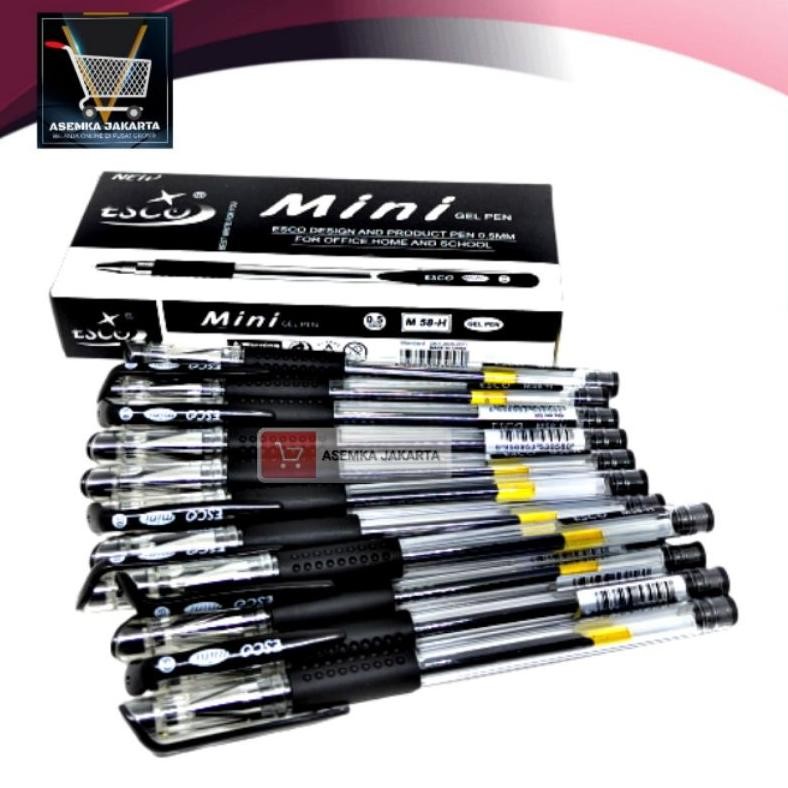 

Good Quality [Aj] Bolpen Pulpen Mini Esco Mini Gel Grosir 12Pcs