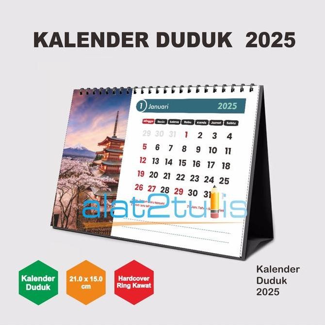 

PROMO Kalender meja duduk custom Ring kawat