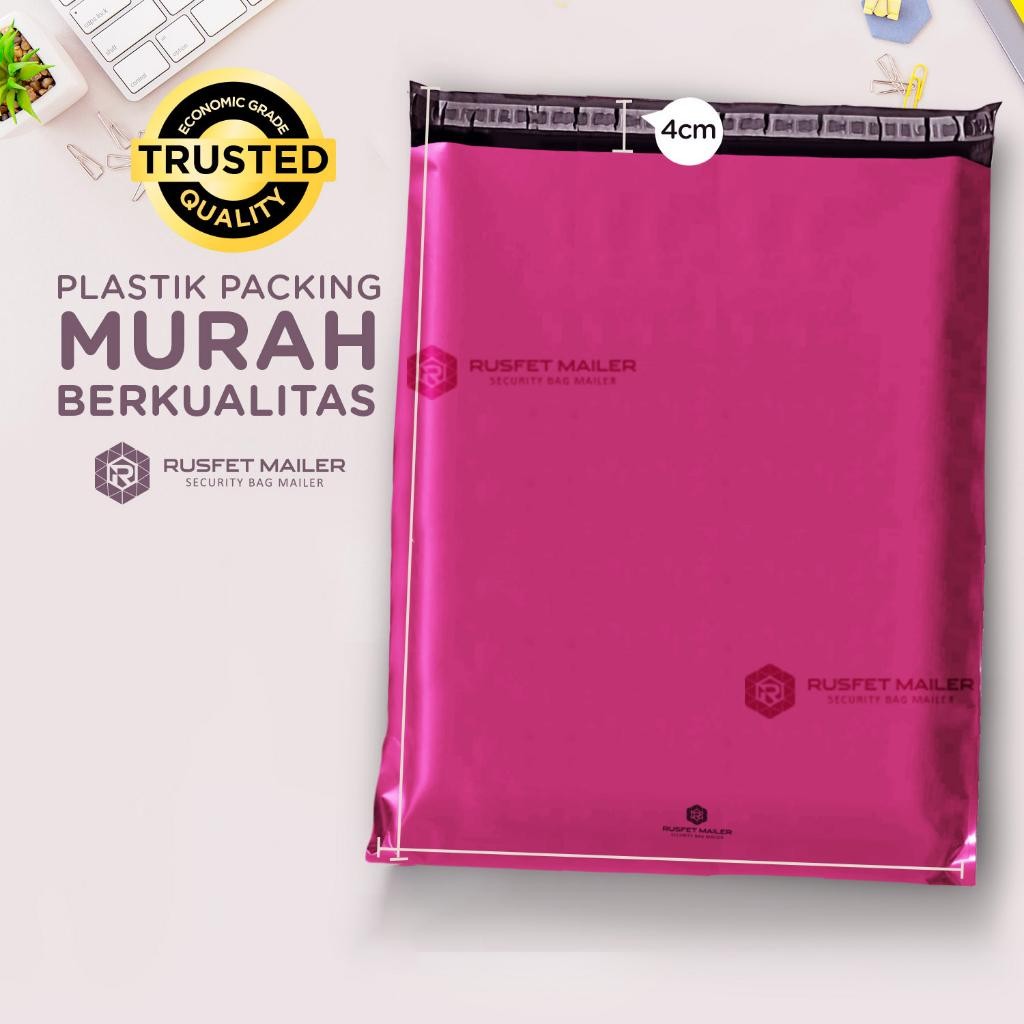 

Amplop Plastik Packing Kado Polymailer Warna Pink Pack Low Cost 28X40