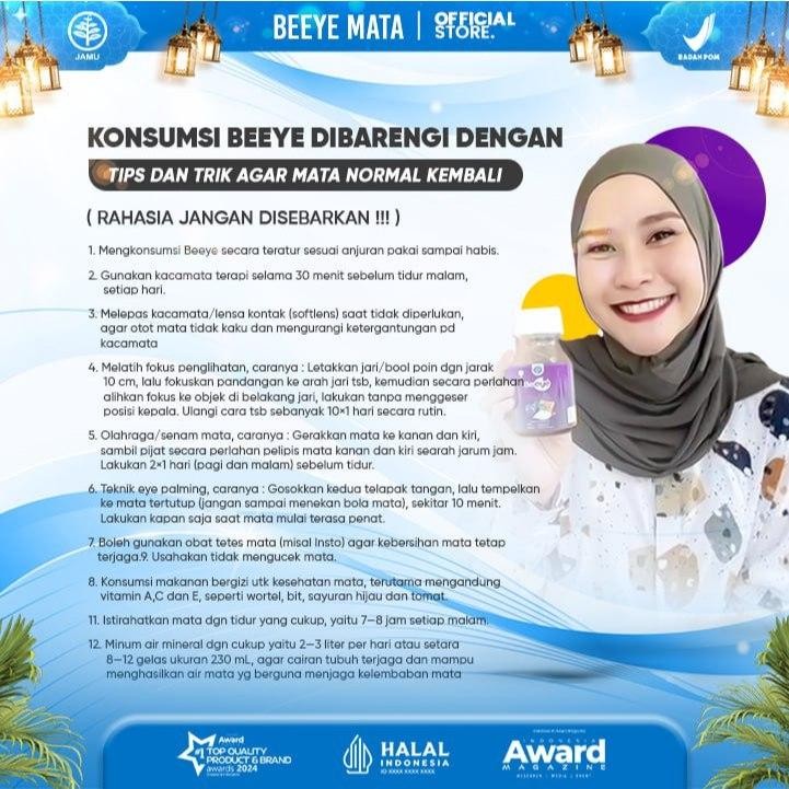 Madu Beeye & Kapsul Beeye (1 Madu + 1 Beeye Kapsul) - Beeye Original Obati Mata Minus Plus Katarak