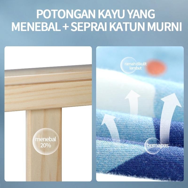 Tempat Tidur Kayu Solid Multifungsi / Tempat Tidur Bayi / Tempat Tidur Anak / Baby Tempat Tidur Ayun