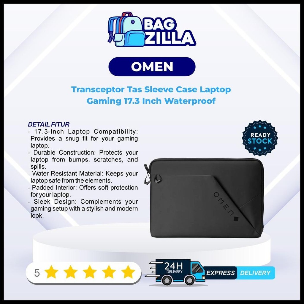 HP OMEN TRANSCEPTOR TAS SLEEVE CASE LAPTOP GAMING 17.3 INCH WATERPROOF