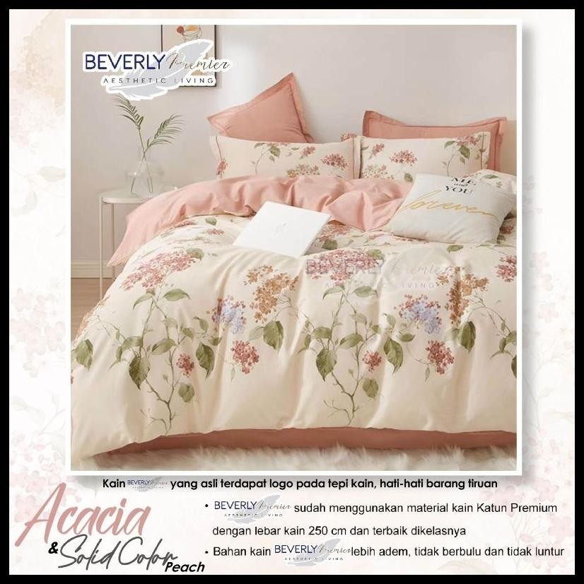 BEDCOVER & SPREI PREMIUM KATUN BEVERLY MOTIF ACACIA